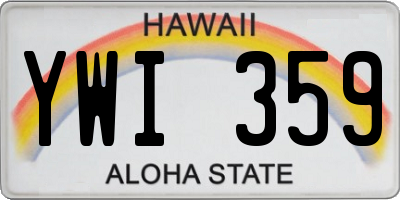 HI license plate YWI359