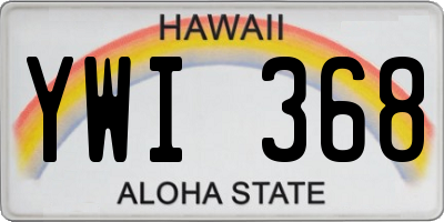 HI license plate YWI368