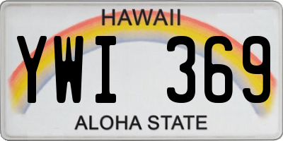 HI license plate YWI369