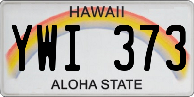 HI license plate YWI373