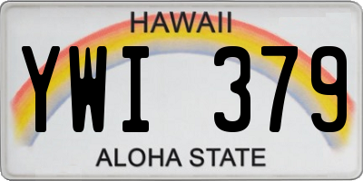 HI license plate YWI379
