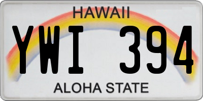 HI license plate YWI394