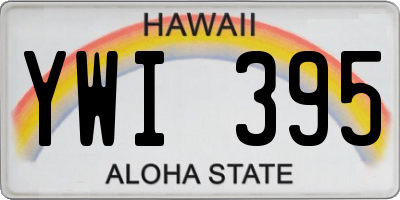 HI license plate YWI395