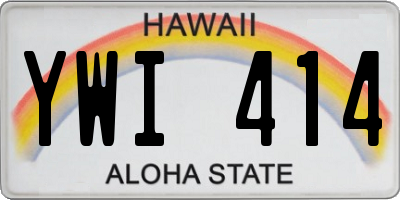 HI license plate YWI414