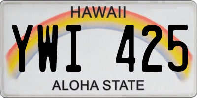 HI license plate YWI425