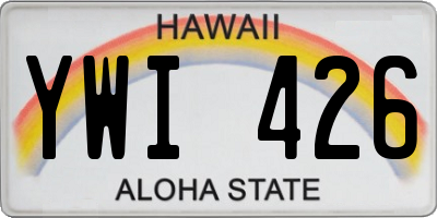 HI license plate YWI426