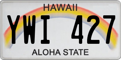 HI license plate YWI427