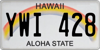 HI license plate YWI428