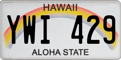 HI license plate YWI429