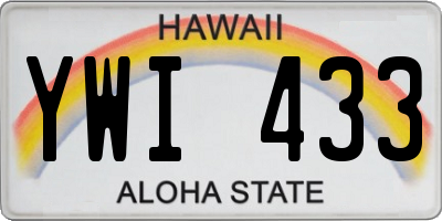 HI license plate YWI433