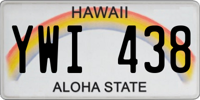 HI license plate YWI438