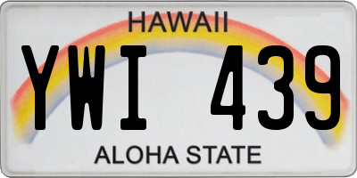 HI license plate YWI439