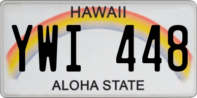 HI license plate YWI448