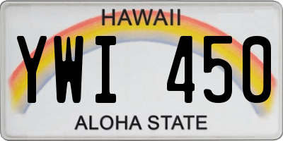 HI license plate YWI450