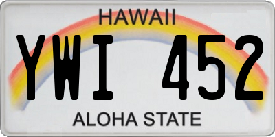HI license plate YWI452