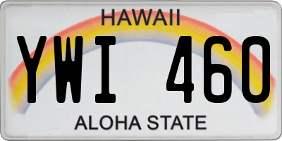 HI license plate YWI460