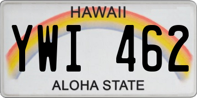 HI license plate YWI462
