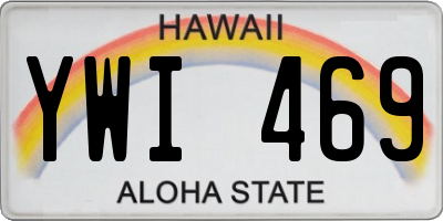 HI license plate YWI469