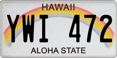 HI license plate YWI472