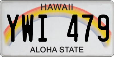 HI license plate YWI479