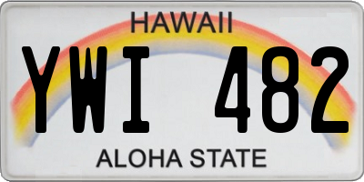 HI license plate YWI482