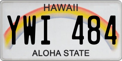 HI license plate YWI484