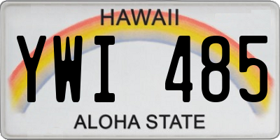 HI license plate YWI485