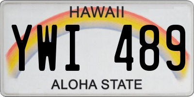 HI license plate YWI489
