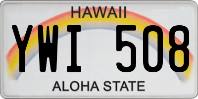 HI license plate YWI508
