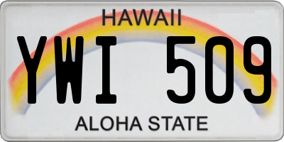 HI license plate YWI509