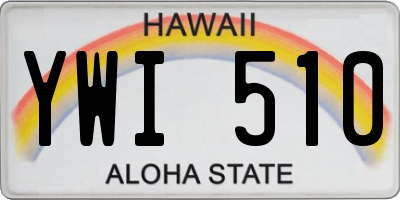 HI license plate YWI510