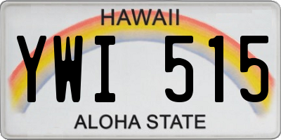 HI license plate YWI515