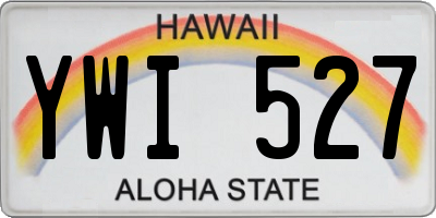 HI license plate YWI527