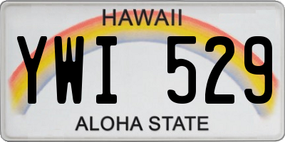HI license plate YWI529