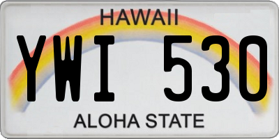 HI license plate YWI530