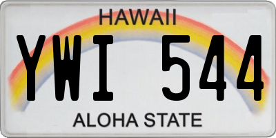 HI license plate YWI544