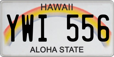 HI license plate YWI556