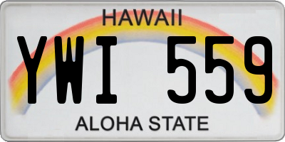 HI license plate YWI559