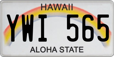 HI license plate YWI565