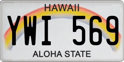 HI license plate YWI569