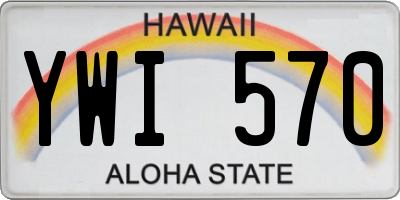 HI license plate YWI570