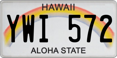 HI license plate YWI572
