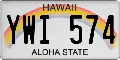 HI license plate YWI574