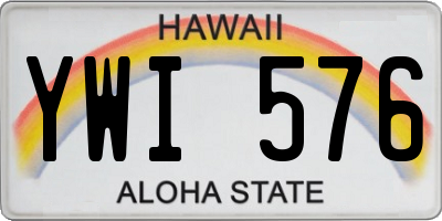 HI license plate YWI576