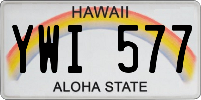 HI license plate YWI577