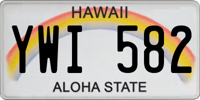 HI license plate YWI582