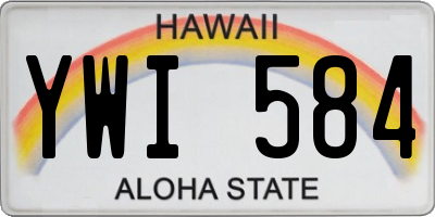 HI license plate YWI584
