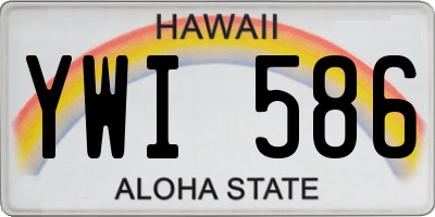 HI license plate YWI586