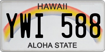 HI license plate YWI588