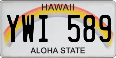 HI license plate YWI589